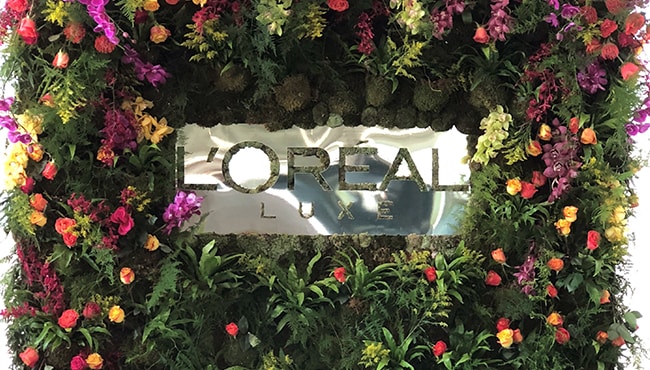 Loreal Luxe Flower Wall